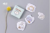Kawaii Cartoon Katten Stickers - Set van 45 - Planner Agenda Stickers - Scrapbookdecoraties - Bujo Stickers - Geschikt voor Volwassenen en Kinderen