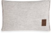 Knit Factory Uni Sierkussen - Rechthoekig kussen - Kussen woonkamer - Bank kussen - Decoratie kussen - Beige - 60x40 cm - Kussenhoes inclusief kussenvulling