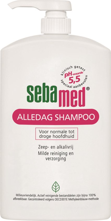 Sebamed Alledag Shampoo - Voor dagelijks wassen en verzorging van het haar - Voor hydratatie, glans en volume - Met plantaardige bestanddelen - Dispenser - 1 liter - Sebamed