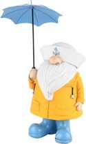 Décoratif | Gnome marine avec manteau jaune, résine, 9x8x14cm | A220229
