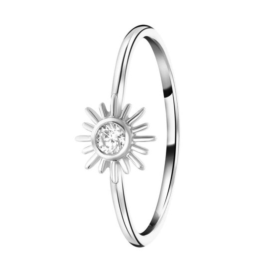 Zilveren ring zon met zirkonia | bol.com