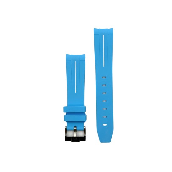 Bracelet de Swatch bleu clair pour Omega