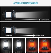 Lampe lanterne de camping – Rechargeable, étanche, Siècle des Lumières LED avec 6 modes (350 lm avant + 300 lm côté), batterie 4400 mAh, prise en charge USB