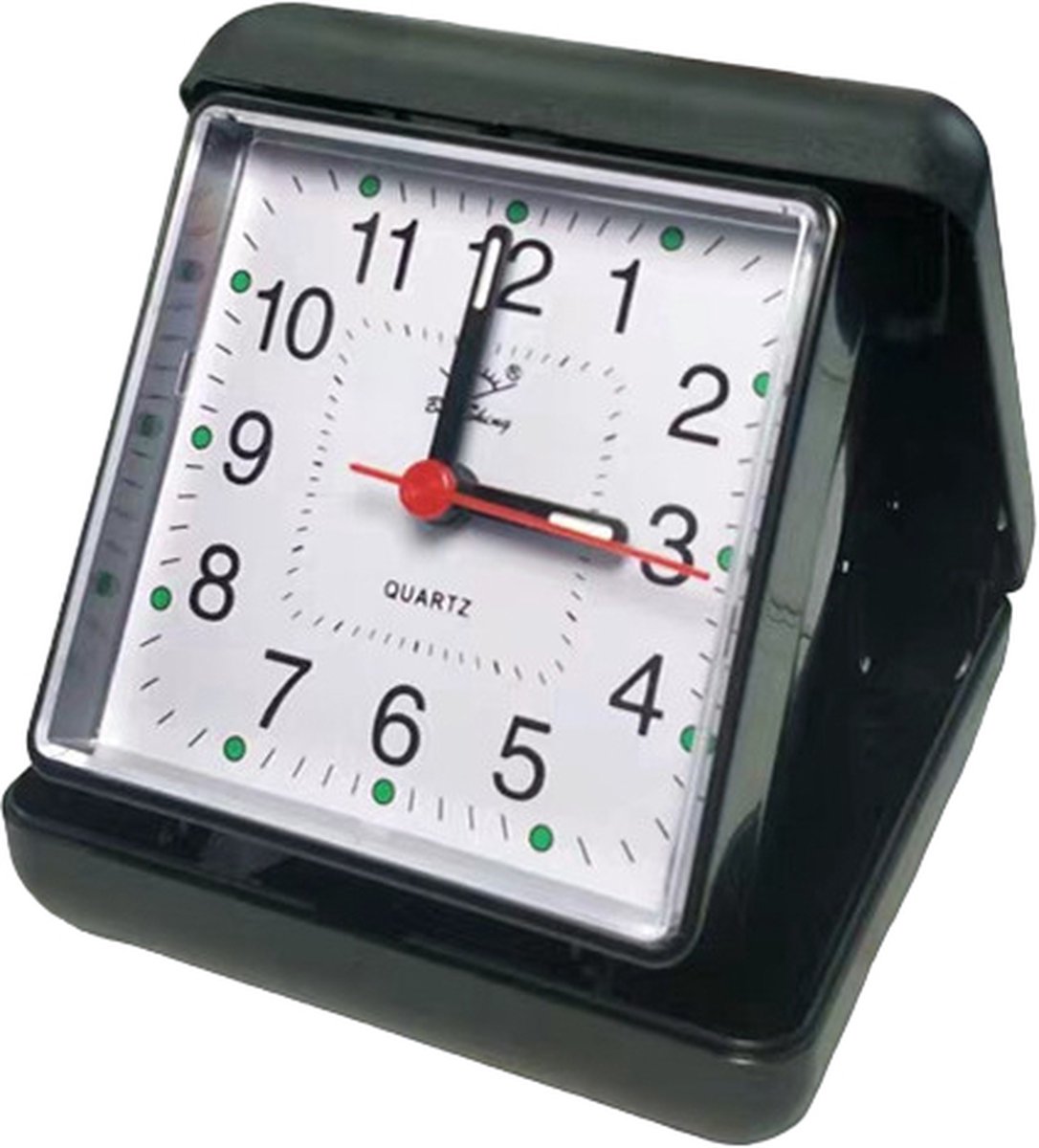 Wekker 3 inch draagbare digitale wekker met batterij metalen bel accessoires voor studenten slaapkamer huis (zwart