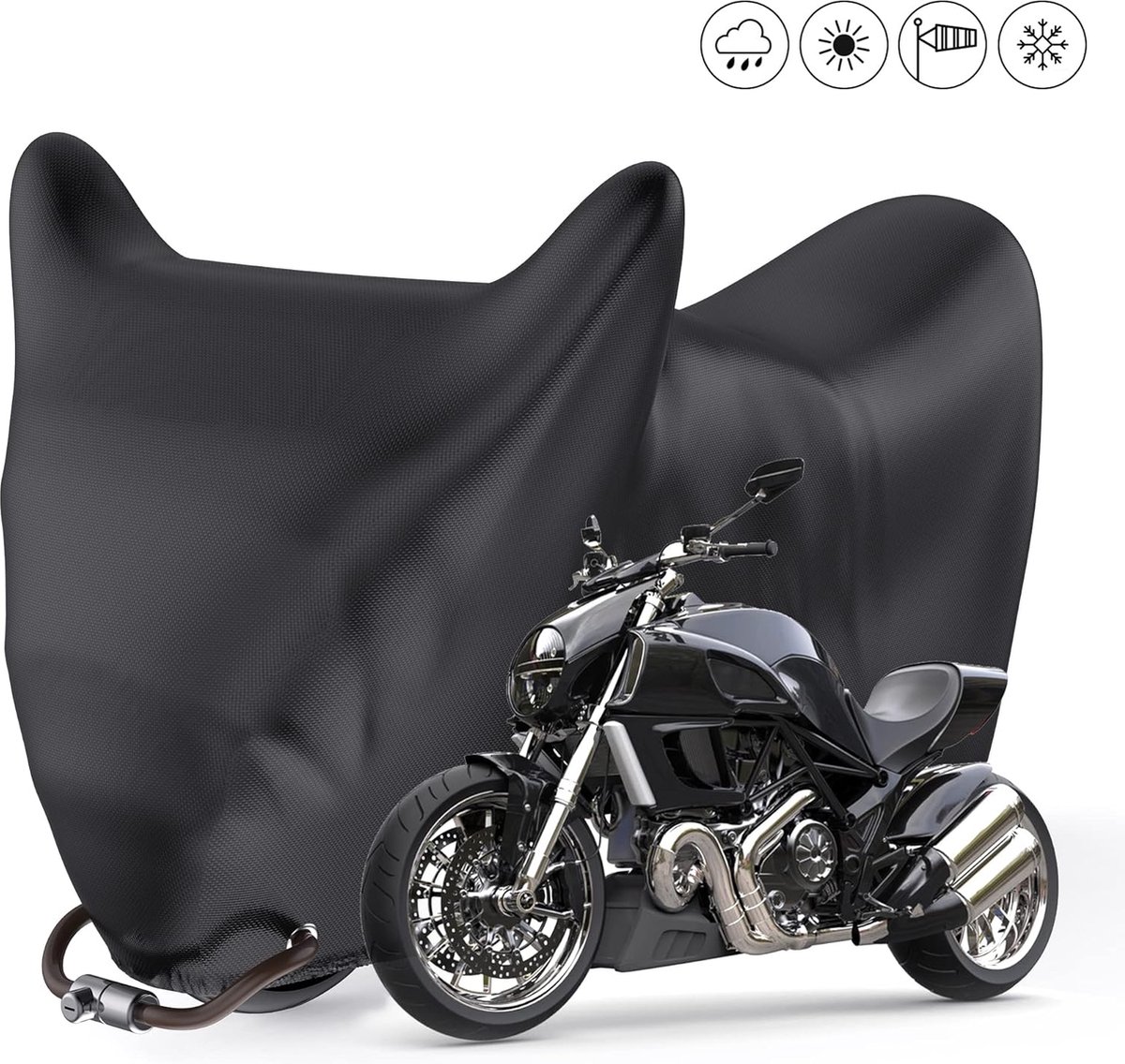 Bache Moto - Housse Moto Exterieur Etanche 210D Housse de Protection Moto  Respirant, Résistant Aux Poussière Pluie Neige UV Vent Soleil Bache Moto