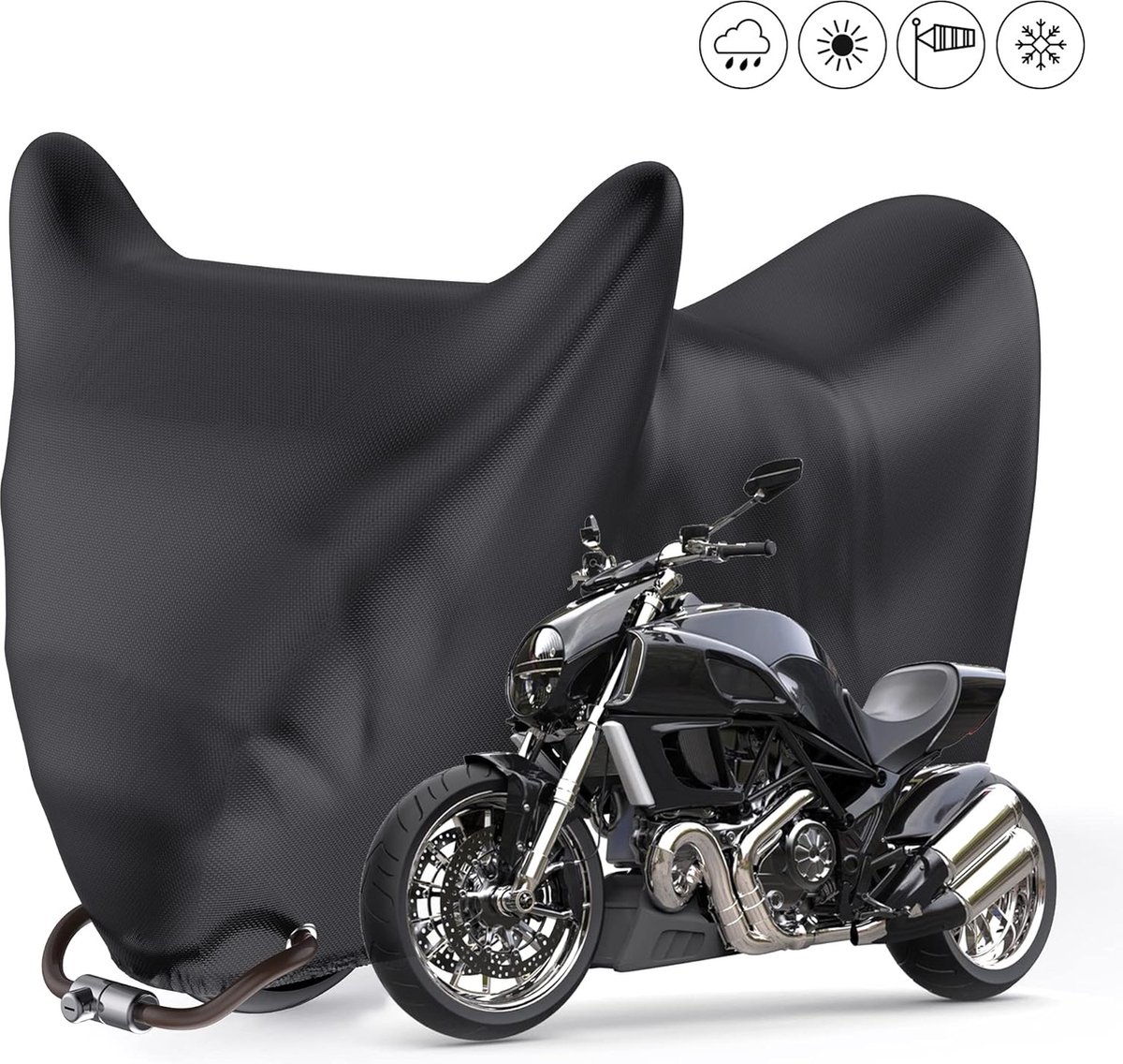 Bâche Moto pour extérieur & intérieur [Taille XL] Housse Scooter étanche,  pour l'Hiver, protège Le