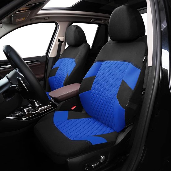 Housses de siège de voiture ensemble universel bleu - housses de siège de  voiture