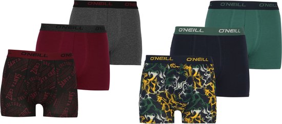 O'Neill - Heren Boxershorts - 6-pack - Maat L - multi print