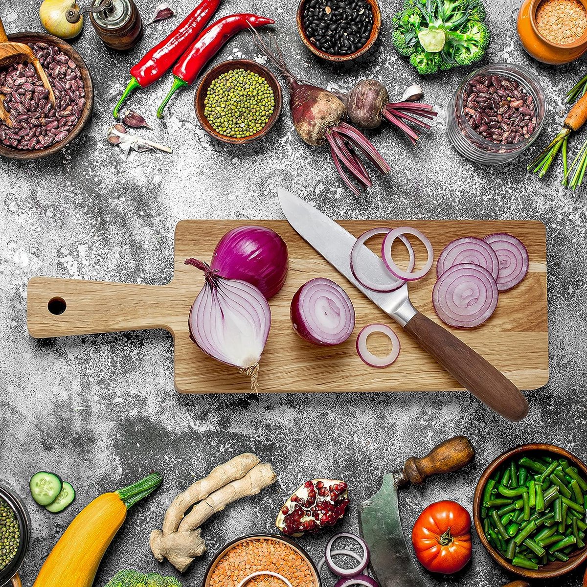 Planche à découper en eikenhout, style scandinave, 39,5 x 13 x 2 cm ...