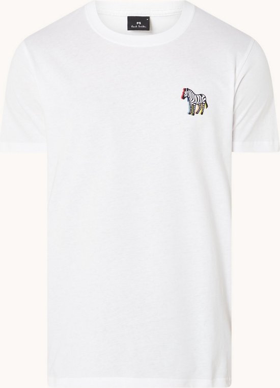 T-Shirt PS Paul Smith Zebra en coton biologique - Wit - Taille L