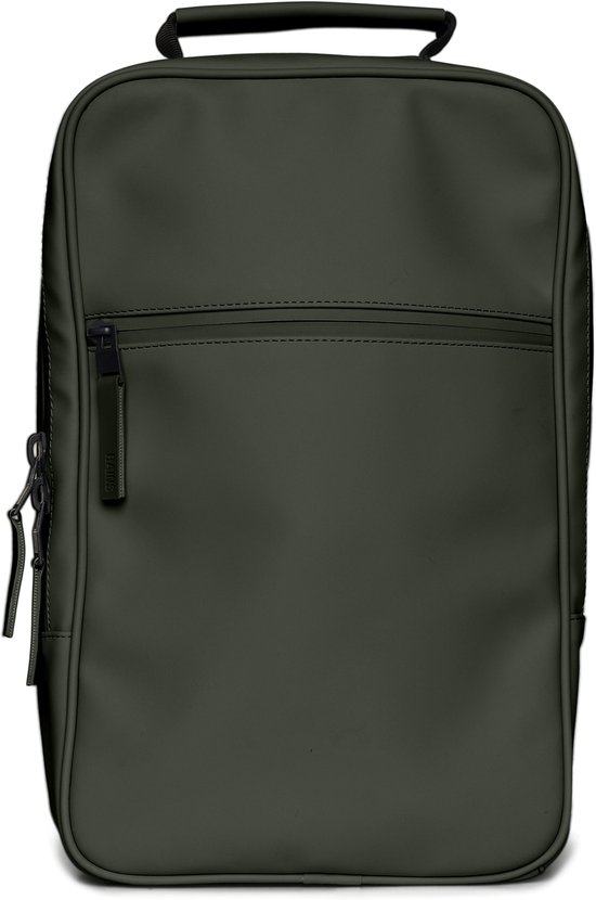 Rains Book Backpack W3 Unisex Rugzak - Green - 14,4 Liter