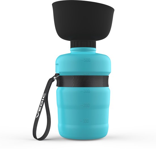 VEDIC® - Honden drinkfles Groen - Lekvrije Waterfles - Bidon - BPA Vrij - Voor onderweg - 520ML