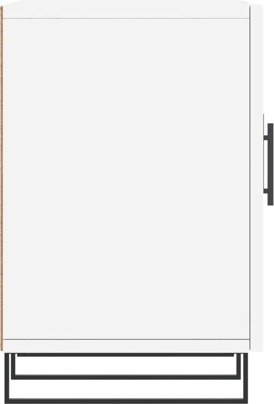 vidaXL Meuble TV 150x30x50 cm Bois fini Blanc - Meuble TV - Meuble TV - Meuble TV - Meuble de rangement