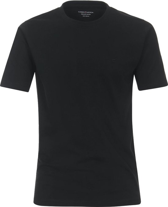 CASA MODA comfort fit heren T-shirt - zwart - Maat: 5XL