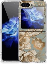 TPU Case geschikt voor Samsung Galaxy Z Flip 5 Vintage Bird Flowers