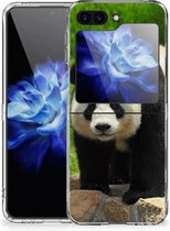 Bumper Hoesje Geschikt voor Samsung Galaxy Z Flip 5 Smartphone hoesje Panda