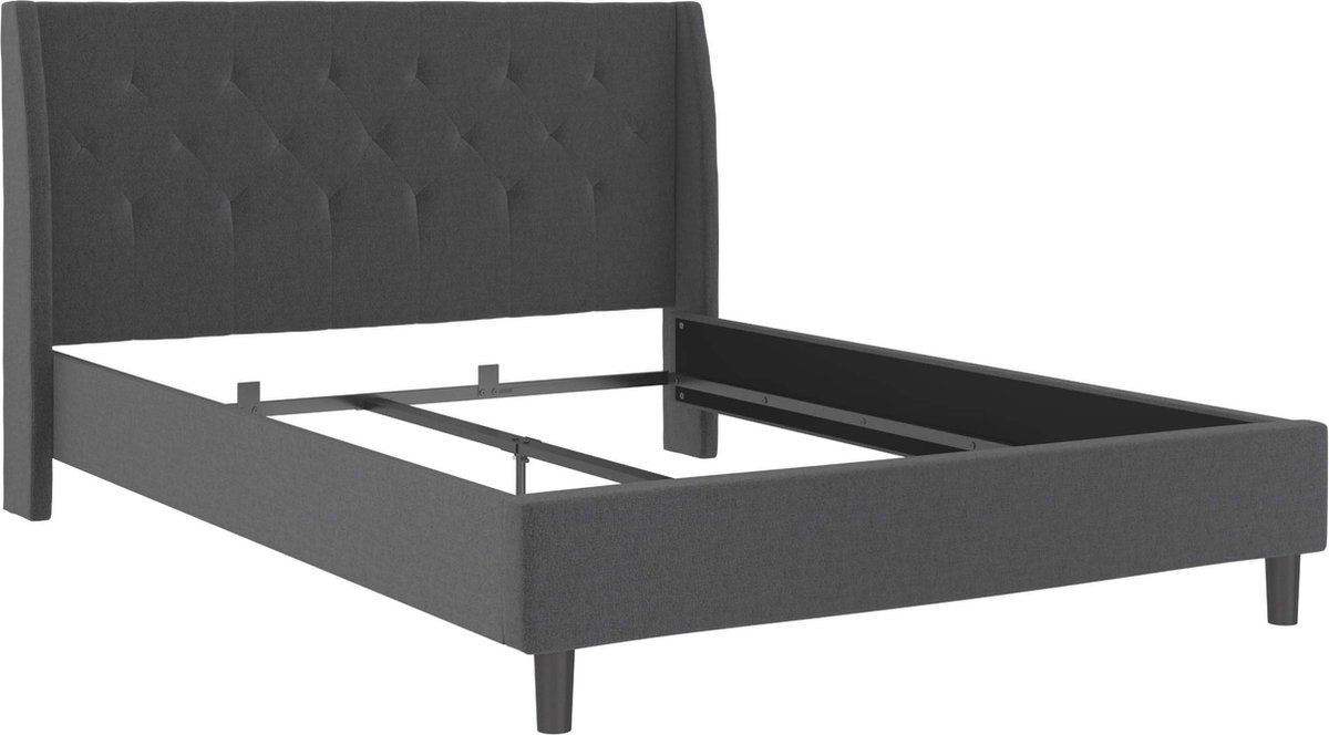 Her Majesty|Bed 140x200 cm in Anthracite Fabric