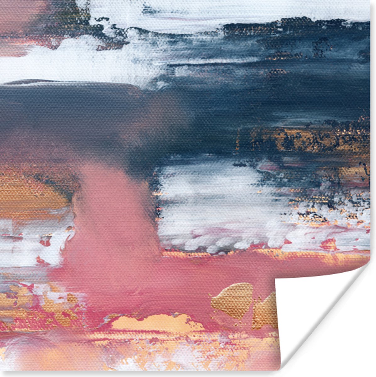 Poster Abstract - Verf - Design - 75x75 cm