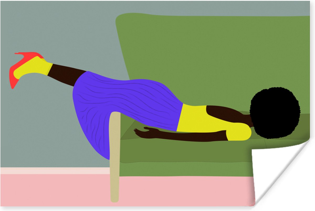 Poster Vrouw - Minimalisme - Design - 120x80 cm