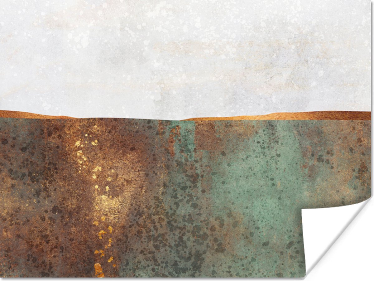 Poster Abstract - Luxe - Goud - 80x60 cm