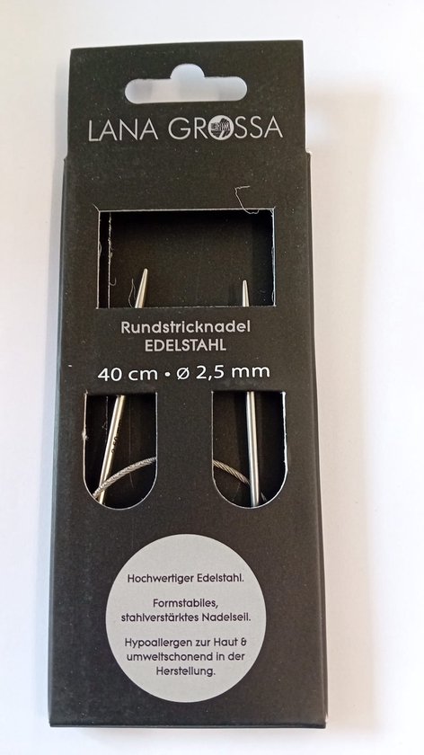 Lana Grossa Rondbreinaald Edelstaal 40 cm 2,5 mm