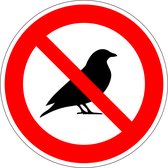 Verboden voor vogels sticker 100 mm
