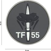 Embleem 3D PVC TF-55 grijs