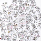 Kawaii Konijn Cartoon Stickers - Set van 45 - Planner Agenda Stickers - Scrapbookdecoraties - Bujo Stickers - Geschikt voor Volwassenen en Kinderen