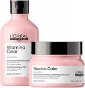 L`oreal Professional - Serie Expert - Vitamino Color Shampoo + Masker - 300 / 250ML - Gekleurd Haar Pakket - Loreal set