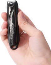 Viamart® - Professionele Nagelknipper - Nail Clipper - RVS - Nagelschaar - Pedicure - Teennagels en Vingernagels - Ergonomisch Ontwerp - Uitgerust met Vijl en Opvangbakje - Kleur: Zwart