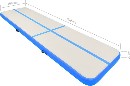vidaXL-Gymnastiekmat-met-pomp-opblaasbaar-600x100x20-cm-PVC-blauw