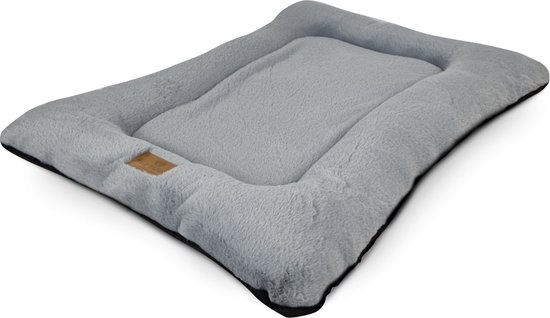 Topmast Soft Pluche Benchmat - Comfort Benchkussen - Grijs - Medium - 76 x 53 x 7 cm - Voor Honden - Hondenkussen