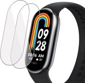 2x Geschikt voor Xiaomi Mi Band 8 / Geschikt voor Xiaomi Smart Band 8 Screenprotector - Beschermglas Folie Geschikt voor Xiaomi Mi Band 8 / Smart Band 8