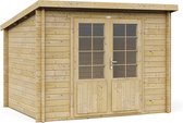 Interflex blokhut 3025L - tuinhuis - geïmpregneerd hout - inclusief dakbedekking - 300 x 250 cm