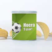 Pringles labels voetbal - traktatie 9 jaar - 10 stuks