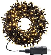 LED Lichtslingers Buiten en Binnen Warm Witte Kerstverlichting String Lights met 8 Lichtstanden + Timer + Geheugenfunctie, Waterdicht voor Kerstboom, Feest, Bruiloft, Balkon, 20m, 200LEDs