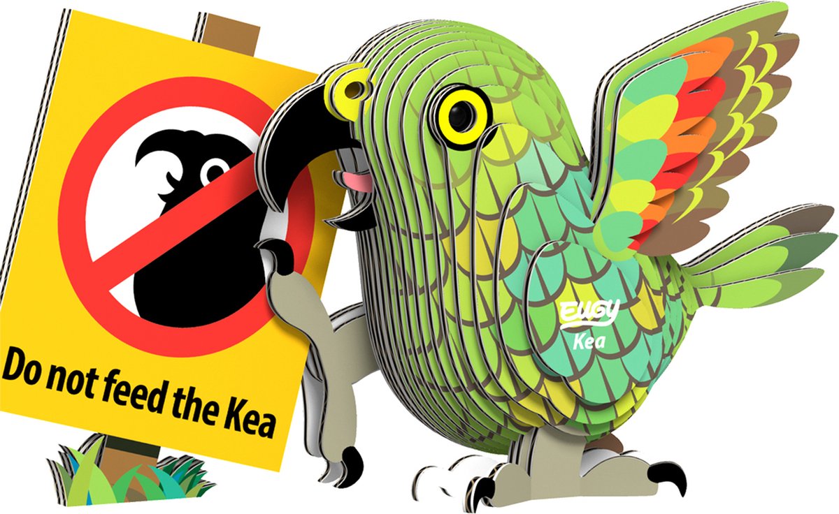EUGY 3D Puzzel - Kea - Vogels - Duurzaam - Verzamel Ze Allemaal - 6 Jaar