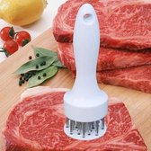 IBBO® - Multi Naald Vleesvermalser - Vleesprikker - Handprikker Vlees - Meat Tenderizer - Maak uw vlees heerlijk mals - WIt