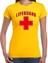 Bellatio Decorations lifeguard verkleed t-shirt dames - strandwacht/carnaval outfit - geel XXL