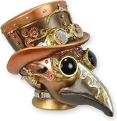 Steampunk vogelkop SP17909 - A RESIN STEAMPUNK FIGURINE OF THE PLAGUE DOCTOR - materiaal polyresin - Decoratie de pest arts