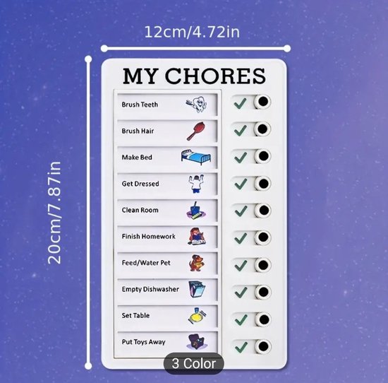Planificateur de notes pratique pour enfant. Organiser la liste de tâches avec des coches