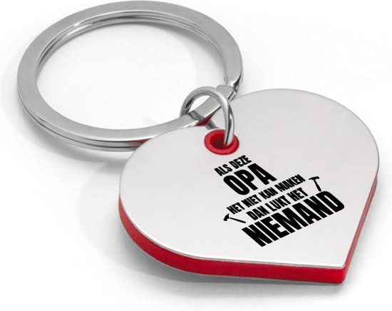 Dotti Sleutelhanger "Leukste Opa" Houtkleur Lich