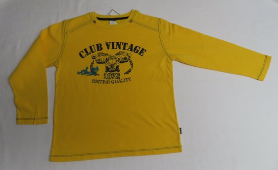 T shirt met lange mouwen - Jongen - Geel - Club Vintage - 6 jaar 116
