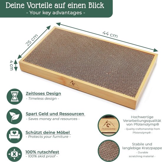 Planche à Gratter Pour Chat En Sisal - Avec Zone Repos, Protection Meubles, Dimensions 47x30x13 Cm