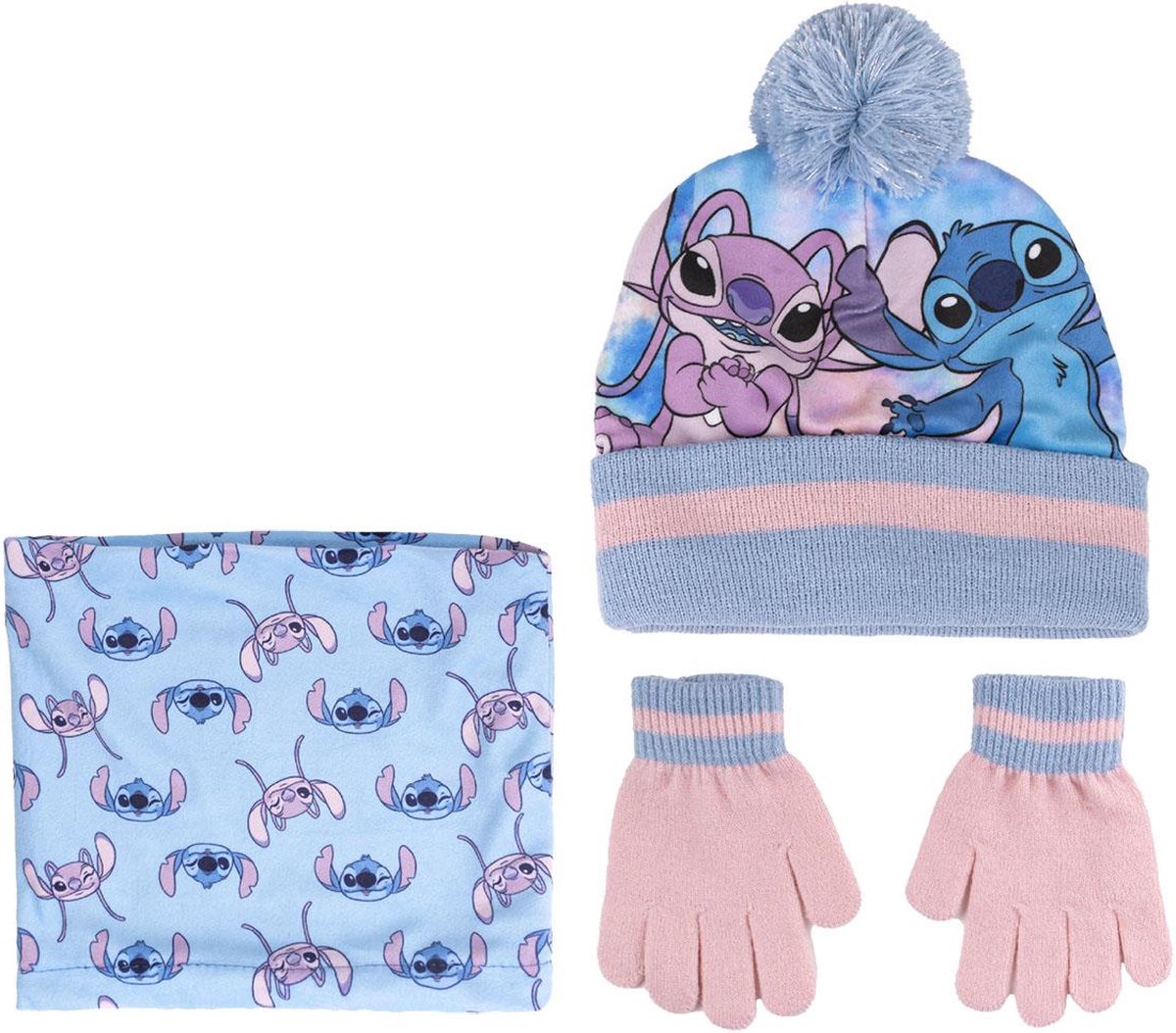 Disney Stitch Winter Set Chapeau Gants