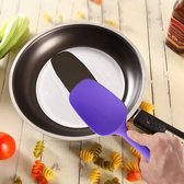 Spatula Silicone, Purple 6-delige anti-aanbak-rubberen spatel met roestvrijstalen kern, hittebestendige spatel-keukengereiset voor koken, bakken en mengen