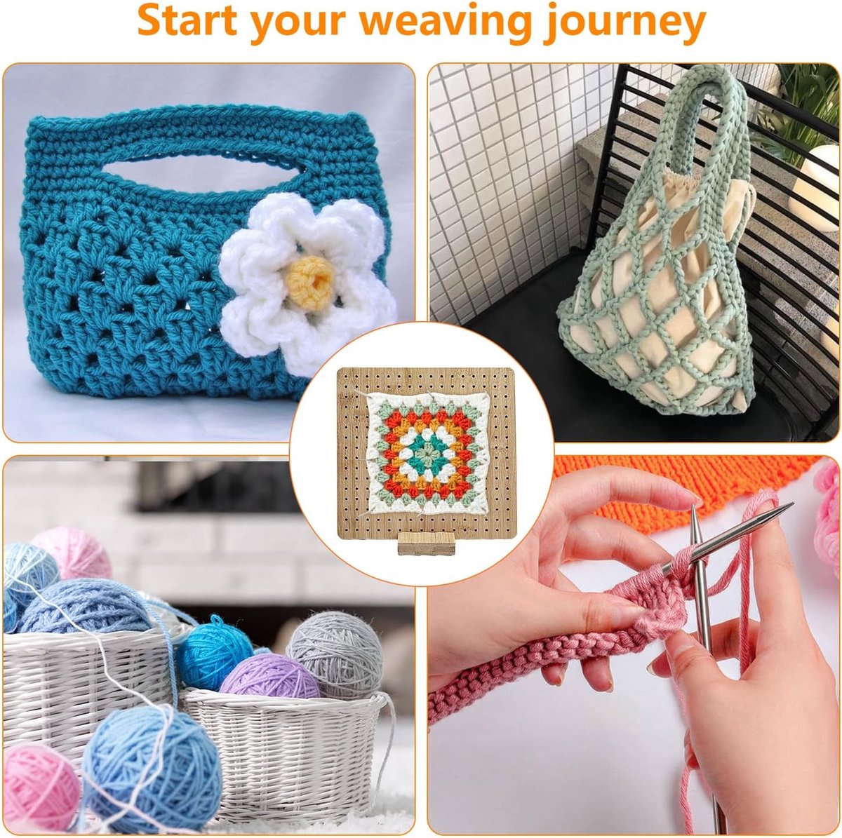 New Bloqueur pour granny square - jauge et décimètre 5mm - Lou Passion