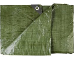 Dekzeil, waterdicht zeildoek | 5x8m, 140 gr/m², groen | Weerbestendig vrachtwagenzeil, stoffen zeildoek, zeildoek met ogen