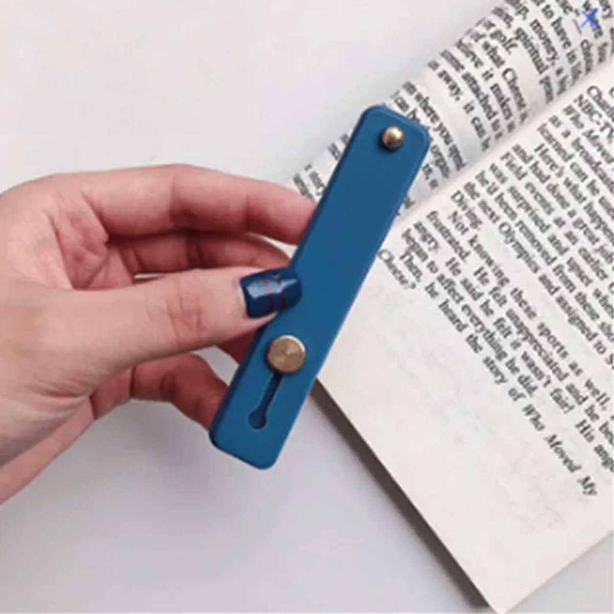 Universele verstelbare vinger grip - Blauw