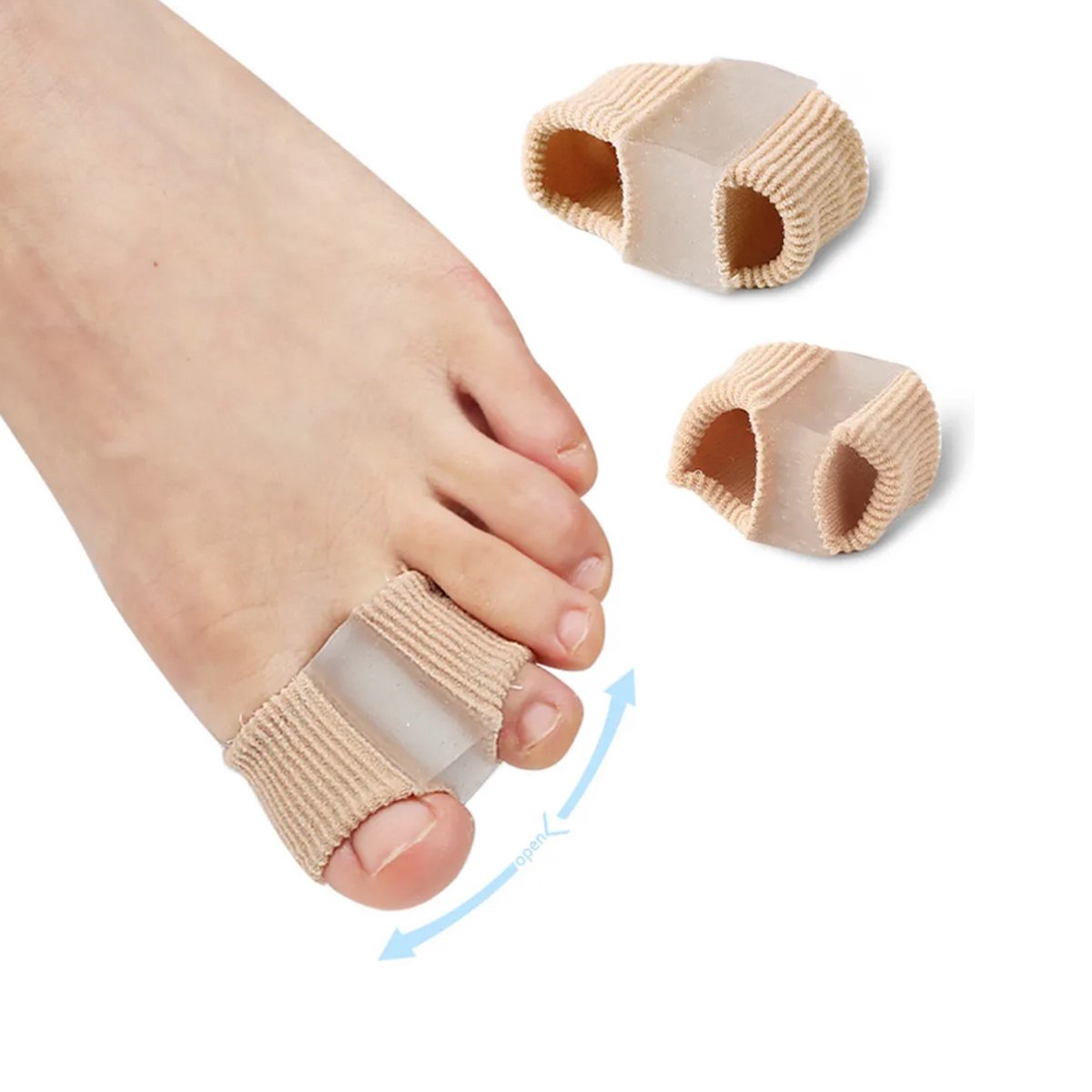 Goedkoopste Anti-Slip Teencorrector I Teenspreider I Hallux Valgus I Grote En Kleine Teen Recht Maken I Teen Beschermer I Siliconen En Rekbare Vezel 1 Paar I Maat S I Maat 35-40